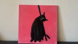 the void is hungry, acryl mit Ölkreide Gemälde, ca 30x30 cm