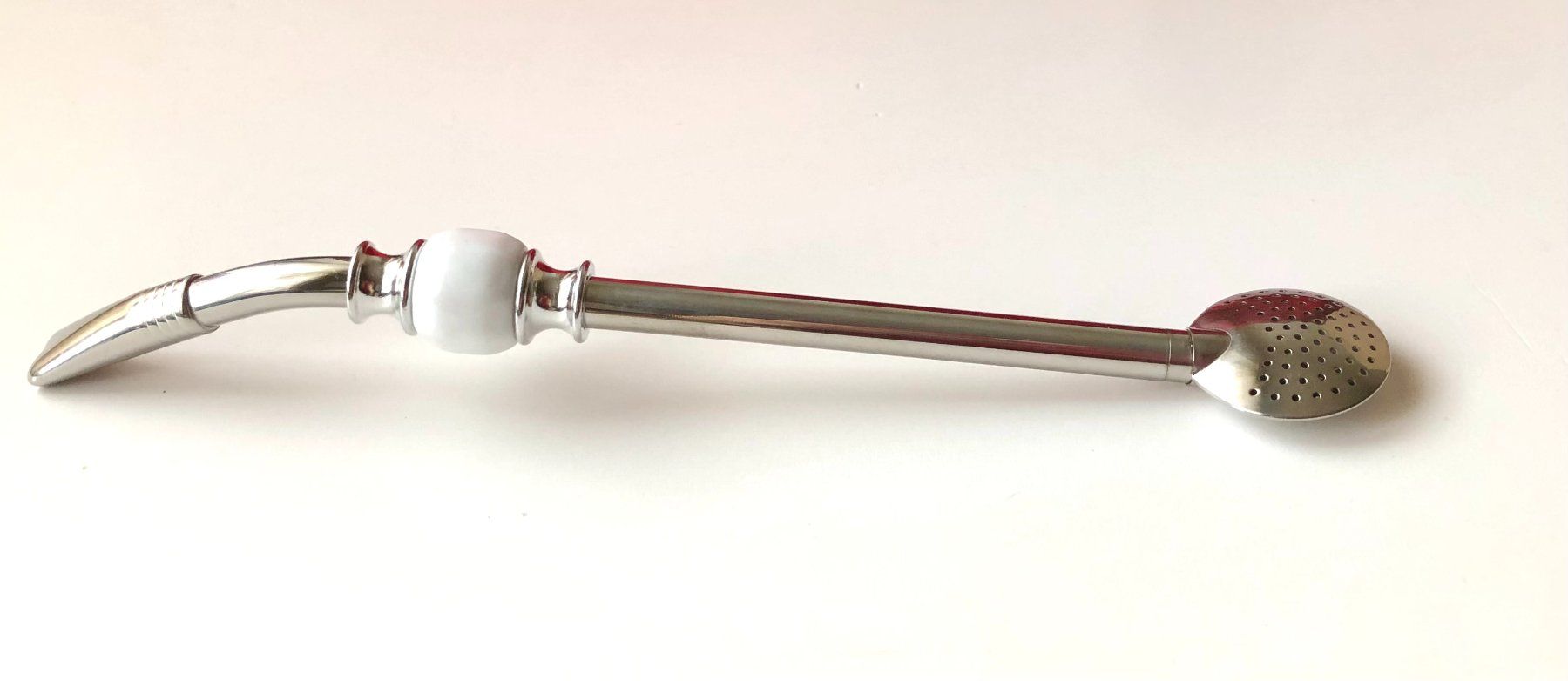 Set di piatti: Bombilla Edelstahl 21 cm weiss – Nuovo e nell'imballaggio originale da Zuchwil venduto da Yerba_Mate_Schweiz