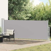 vidaXL Ausziehbare Seitenmarkise 140Ã—500 cm Grau