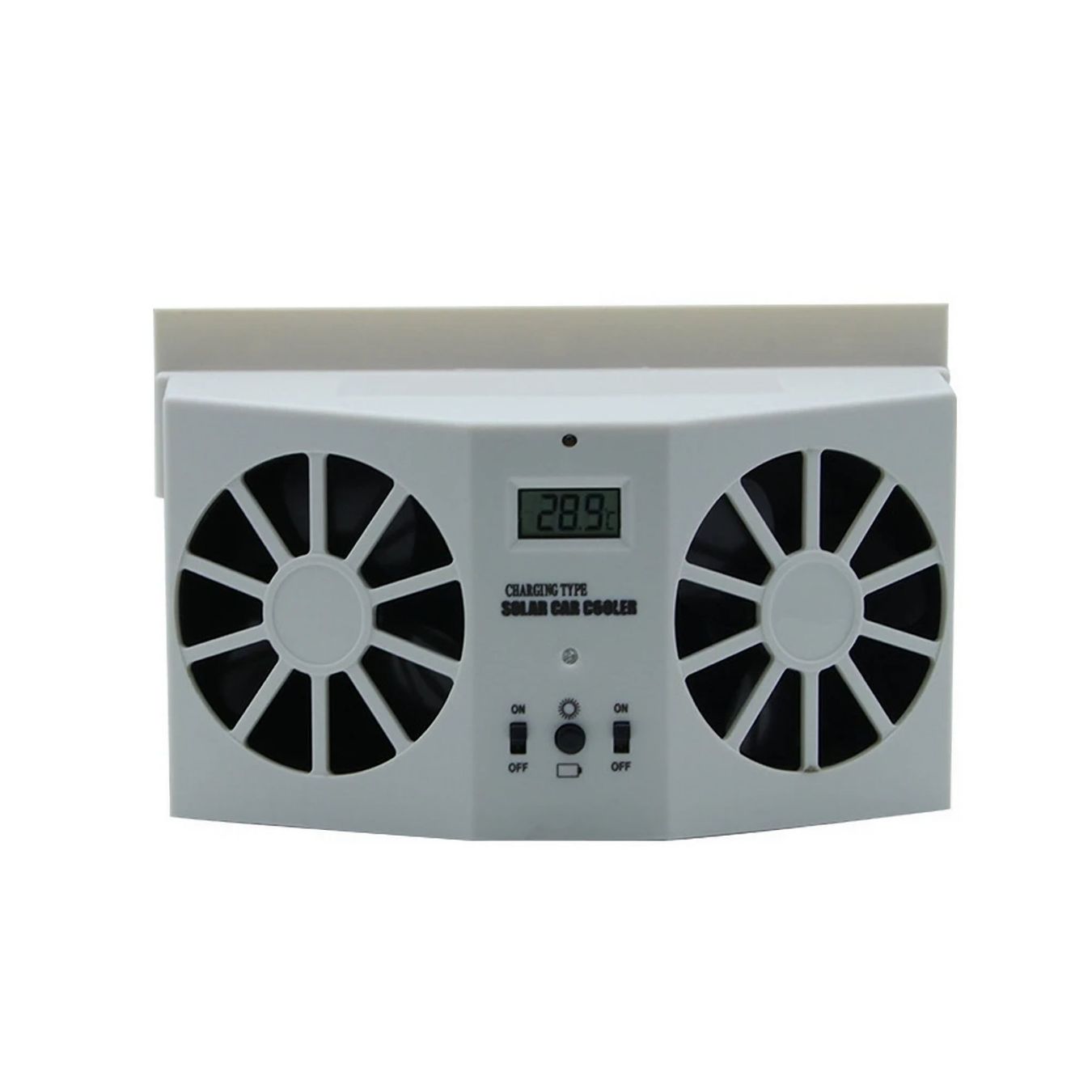 Ventilatori: Solar Auto Ventilator Doppelgebläse Fenster LCD Thermometer – Nuovo e nell'imballaggio originale da Rickenbach b. Wil venduto da Sunbeam_7 1