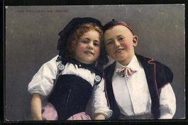 AK Kleines Paar in Berner Tracht, 1924