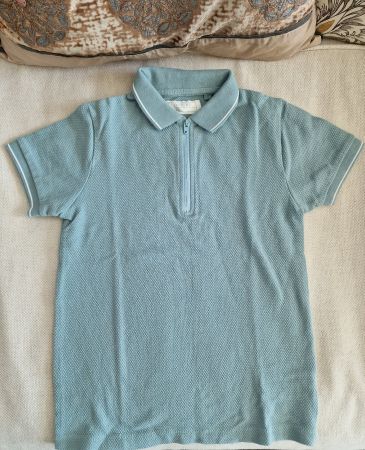 Poloshirt mit Waffelmuster Gr. 122, neuwertig
