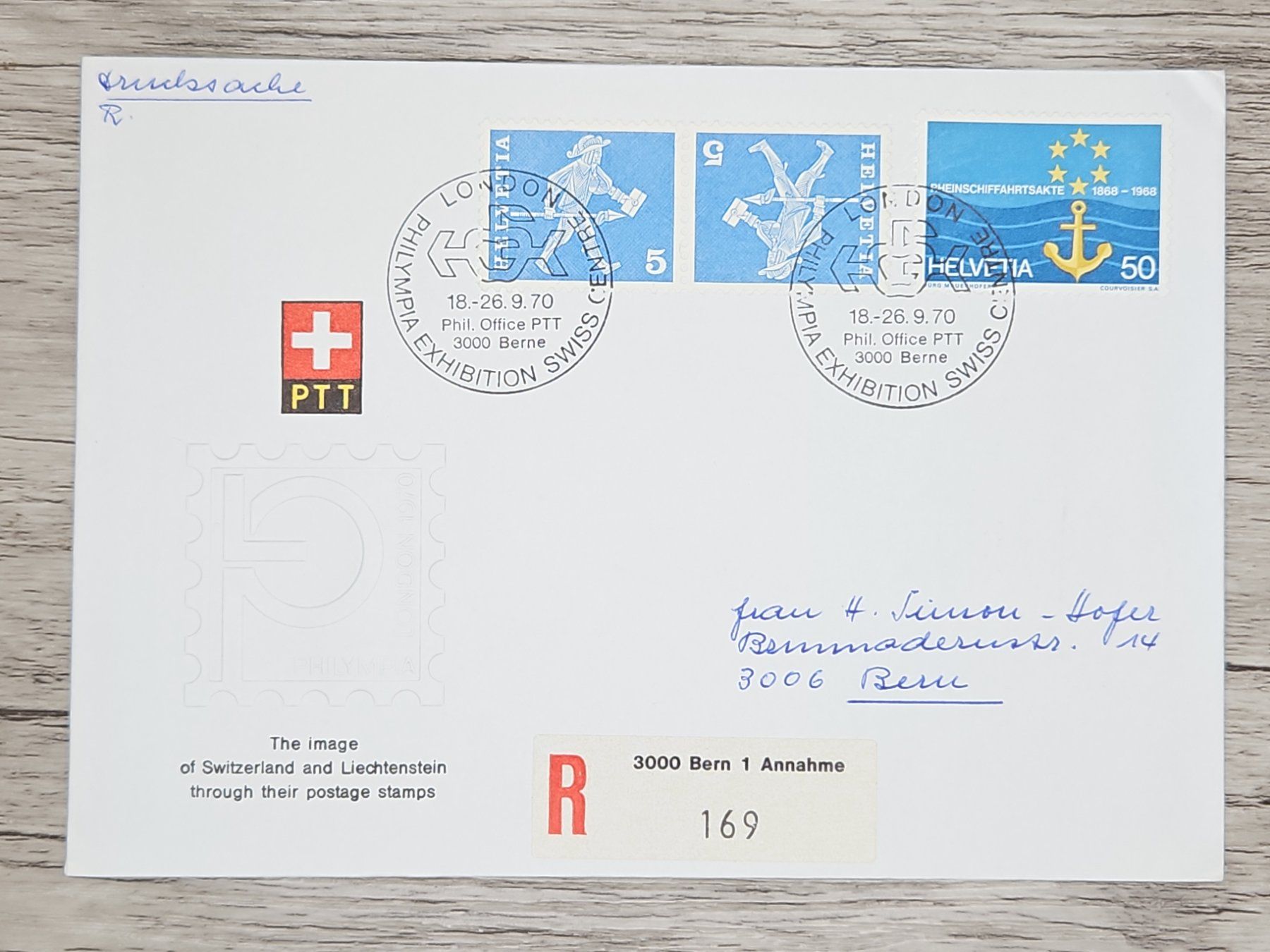 Tutti i francobolli: CL17 Enveloppe + Timbre Suisse 1970 – Usato da Cousset venduto da Patrick_Collections