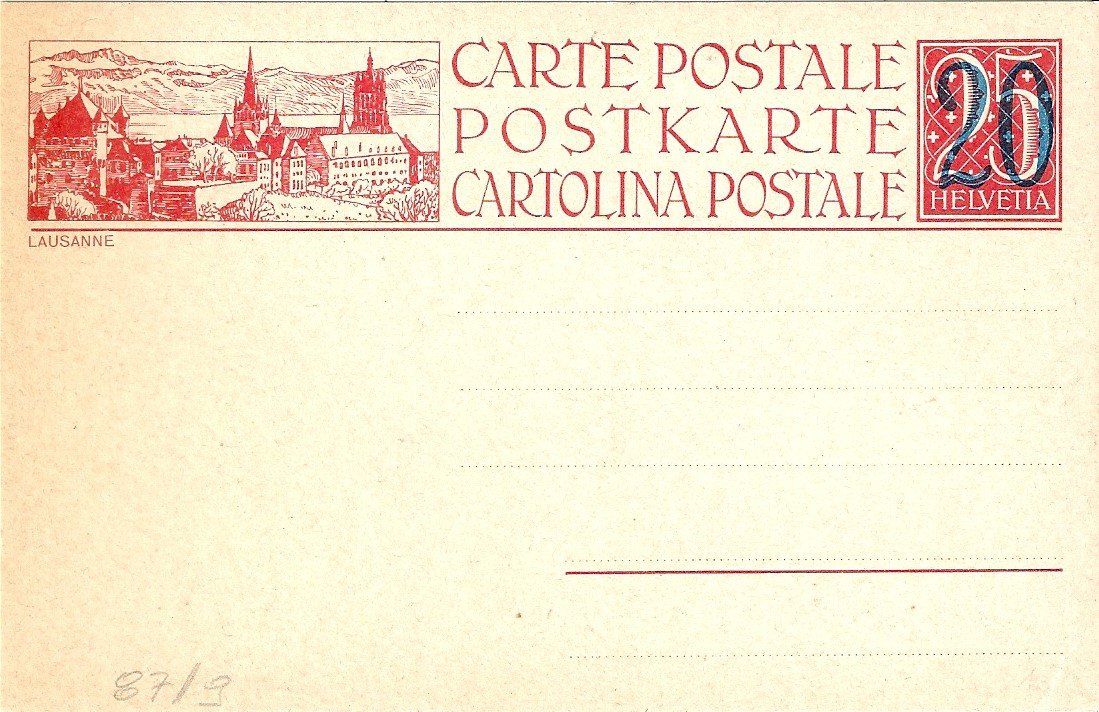 Tutti i francobolli: Carte postale [LAUSANNE] – Nuovo (secondo la descrizione) da Belmont-Lausanne venduto da ZarRomanoff