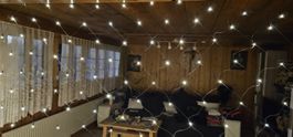 Lichter Vorhang für Weihnachten weiss Dekolicht