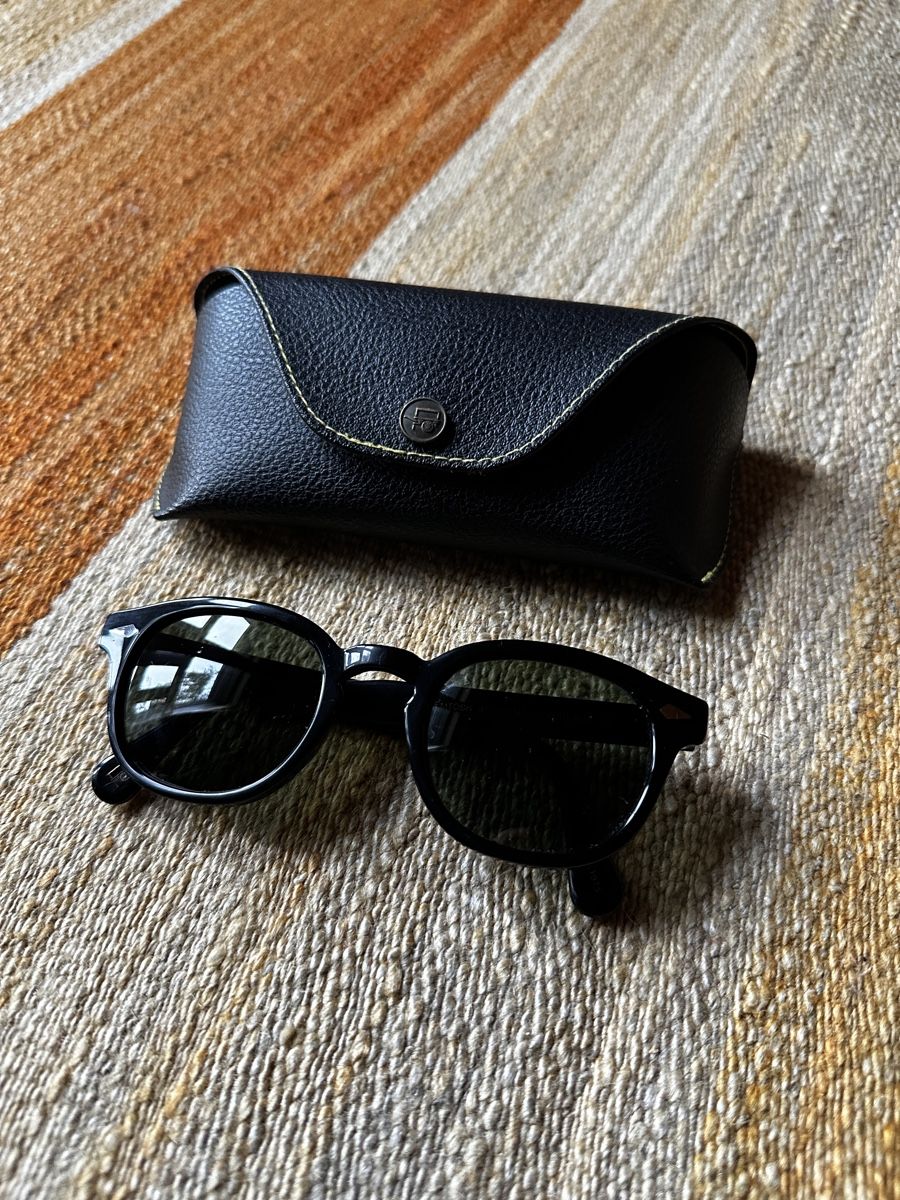 Moscot Brillen & Gläser: Black Moscot Lemtosh Sunglasses – Gebraucht aus Villars-Burquin von Iliasso