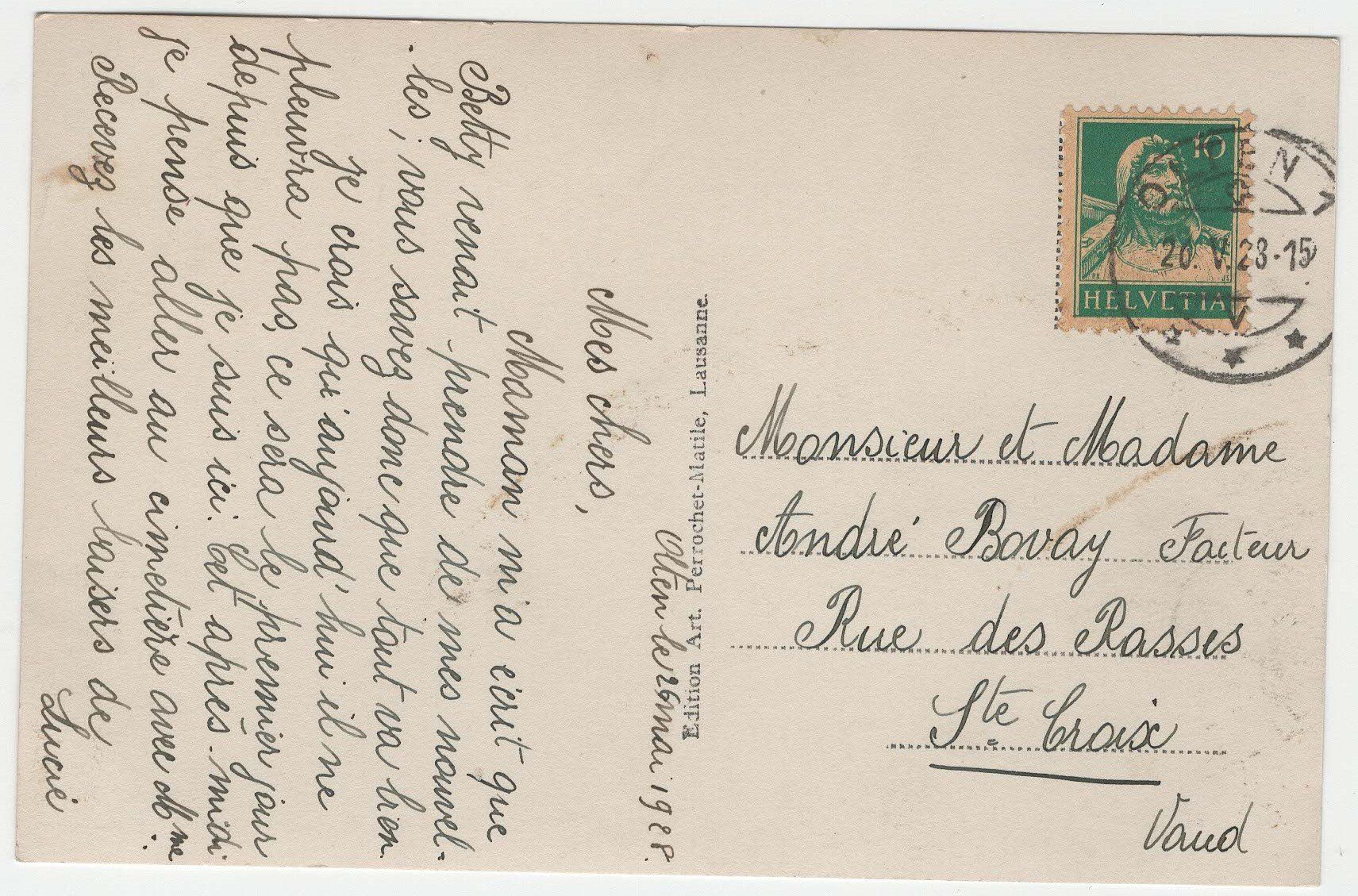 Cartoline postali: Olten Holzbrücke 1928 – Usato da Winterthur venduto da Wintiwest 1