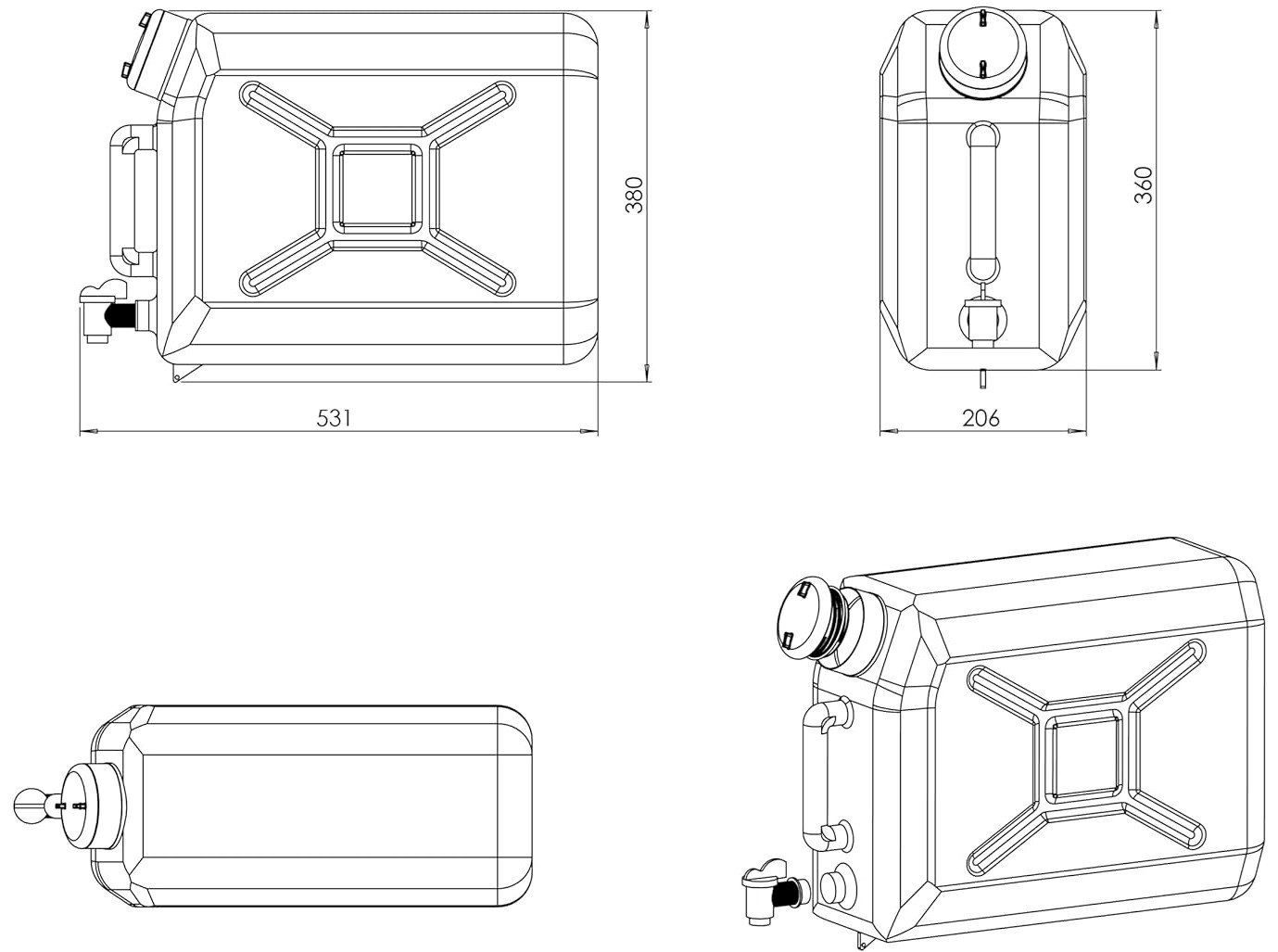 Accessori: Waschwassertank 25L mit Seifenspender – Nuovo e nell'imballaggio originale da Bottighofen venduto da zaap 3