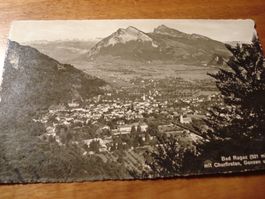 Bad Ragaz, gelaufen, Gesamtansicht, mit Churfirsten, 1952