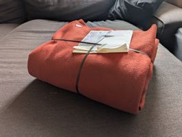 Mantelstoff ziegelrot Wolle/Polyester
