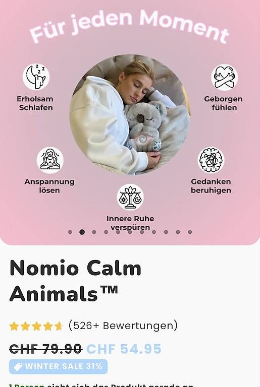 Giocattoli: Einschlafhilfe Stofftier, Nomio calm Animals – Usato da Biel/Bienne venduto da ssteini 2