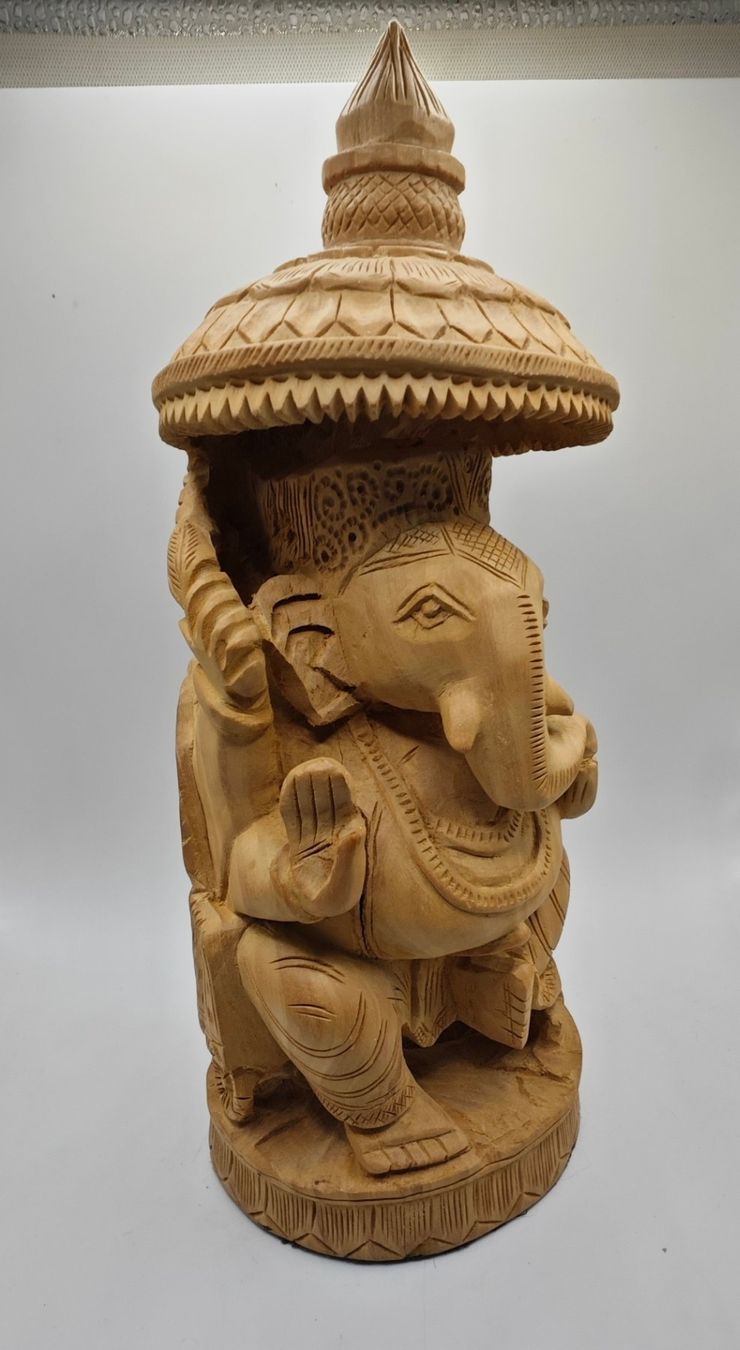 Sculture & Statue: Ganesha auf Thron - Buchsbaumholz /05 – Nuovo (secondo la descrizione) da Basel venduto da Shankar 7