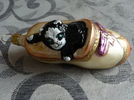 Katze im Schuh Christbaumschmuck