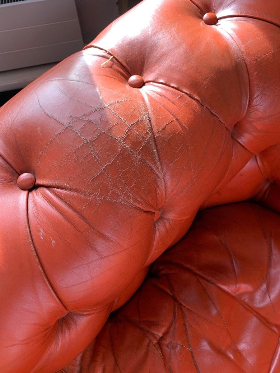 Chesterfield Poltrone: Chesterfield Sessel Leder orange – Usato da Zürich venduto da san_5ywy 3