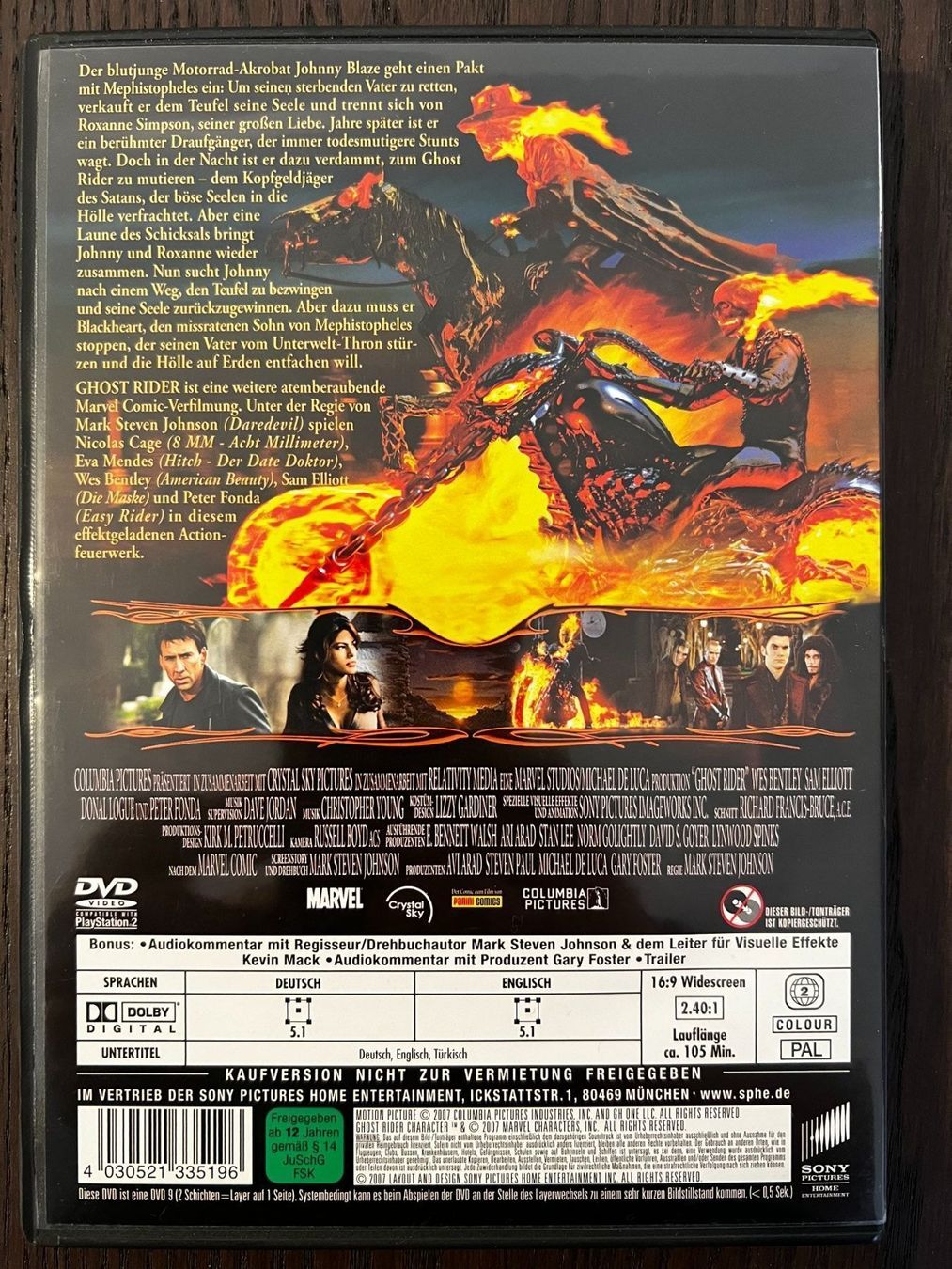 Tutti i DVDs: Ghost Rider – Usato da Zürich venduto da FilmFreunde 1