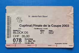 Ticket Cupfinal 2003, FC Basel - Neuchâtel Xamax