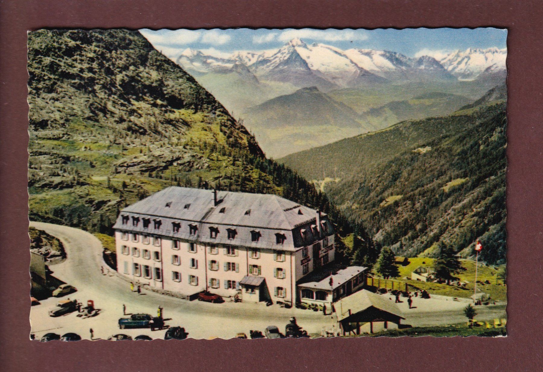 Cartoline postali: SIMPLON-KULM - Hotel Bellevue – Usato da Pully venduto da nicecards