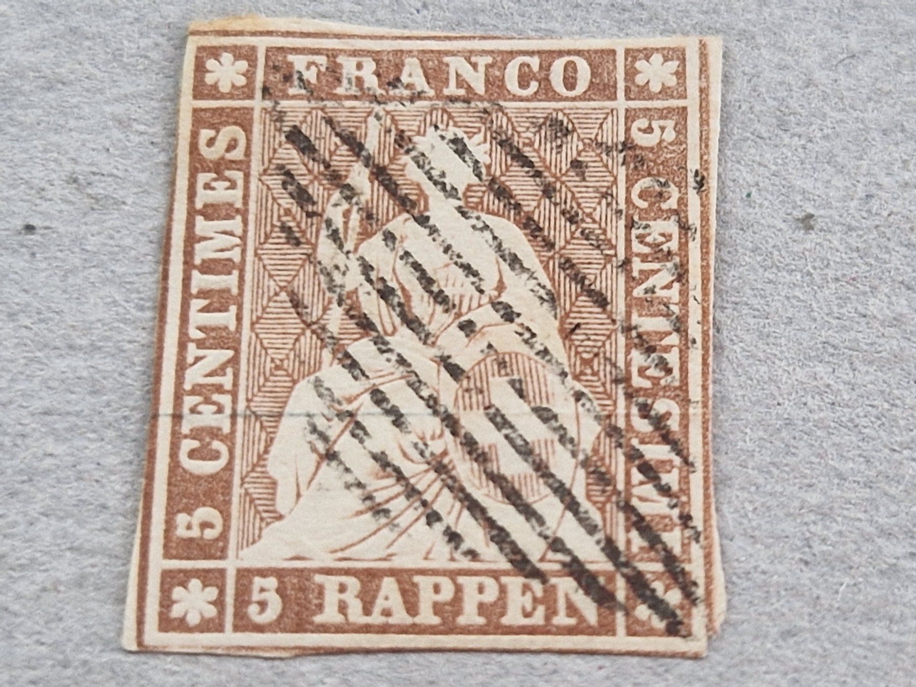 Alle Briefmarken: Strubel 22A, signiert, ab 1.- – Gebraucht aus Burgdorf von Glossy01
