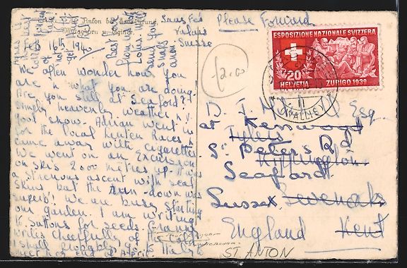 Cartoline postali: AK St. Anton, Mittaghorn und Eginer – Usato da Berlin venduto da bartko-reher 1