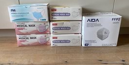 6 Pack Einweg Hygienemasken / 1 Pack Eimweg Atemschutzmaske