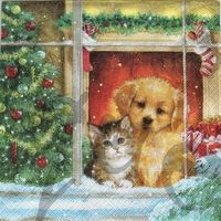 Serviette christmas morning (w551) 2Stk.