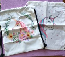 2 Einhorn Turnbeutel