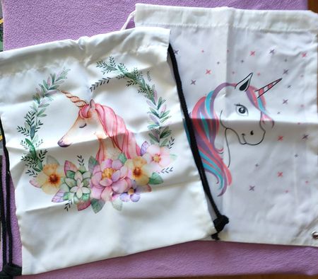 2 Einhorn Turnbeutel
