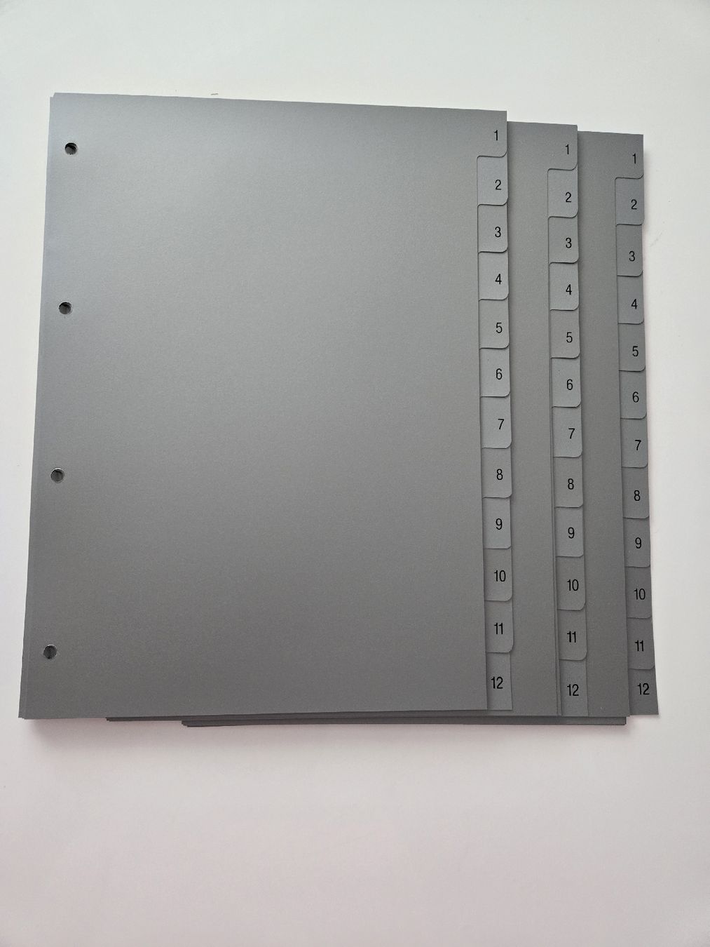 Classeurs: 3 x Register A4, 1-12,Plastic – Neuf (Voir description) à Aadorf par Tirgram