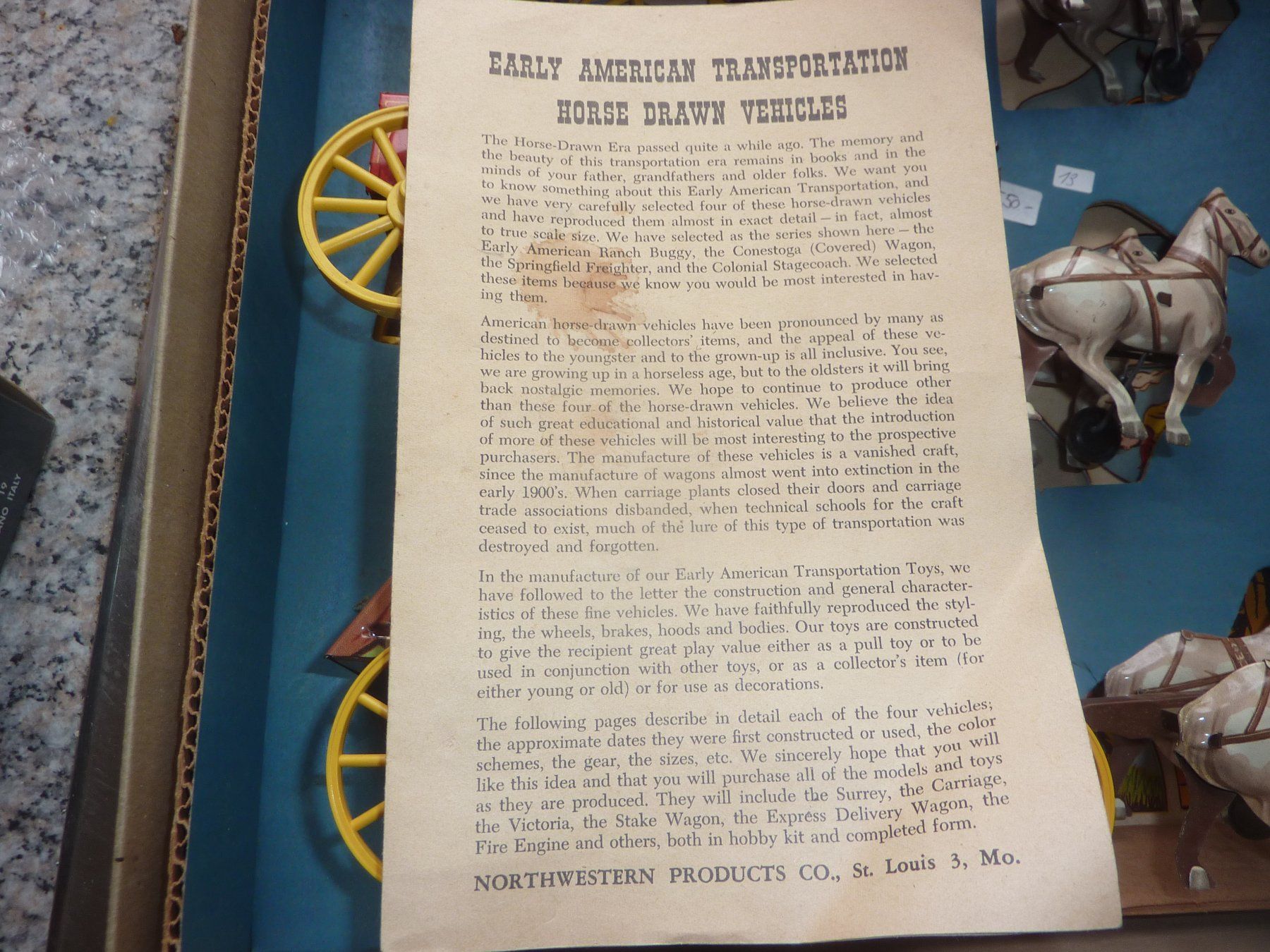 Giocattoli: EARLY AMERICAN TRANSPORTATION SET – Nuovo e nell'imballaggio originale da Balsthal venduto da bouteliee 5