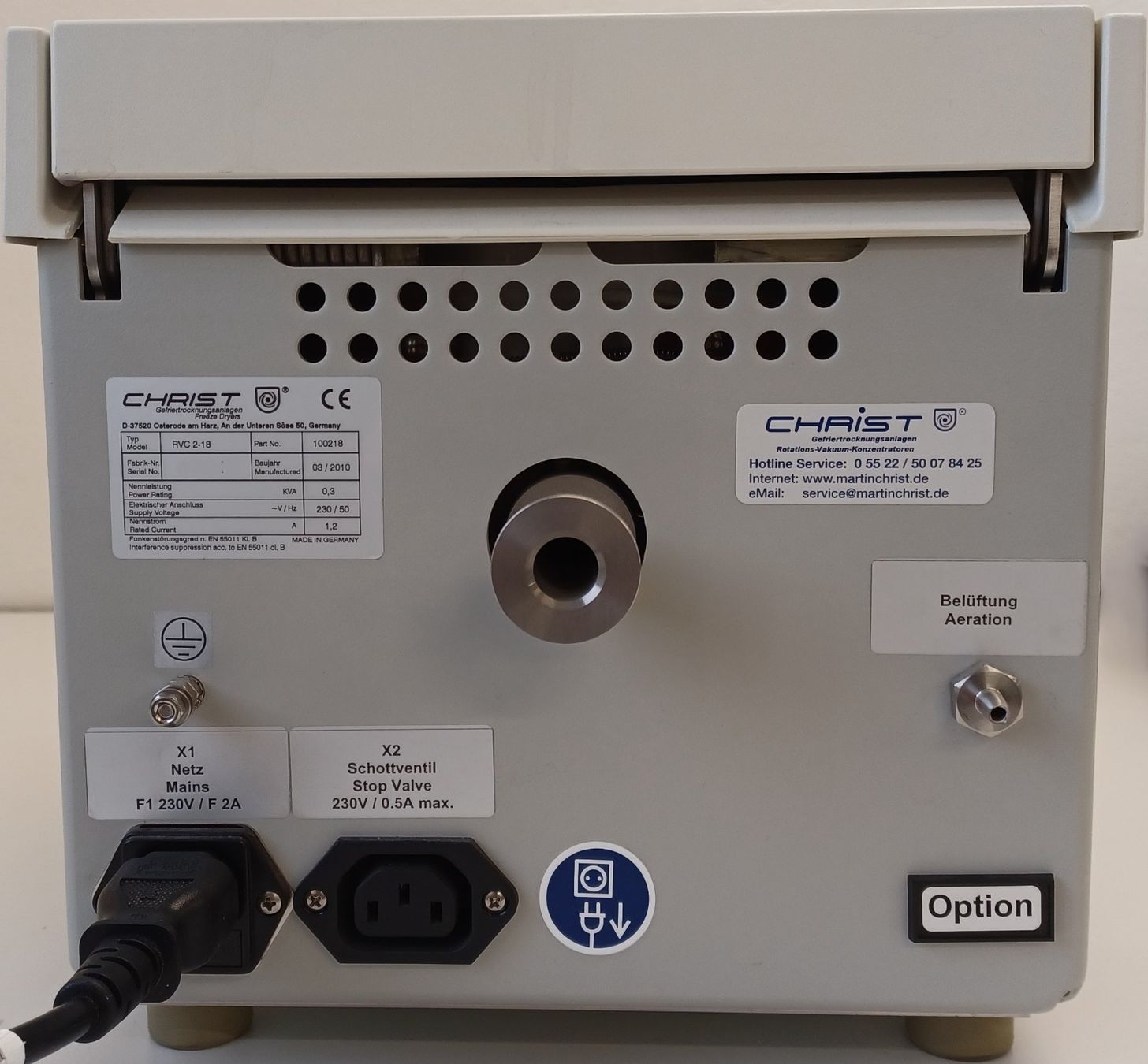 Laborzubehör: Christ RVC 2-18 Rotary vacuum concentrator – Gebraucht aus Niederdorf von LeptonAG_Labor 5