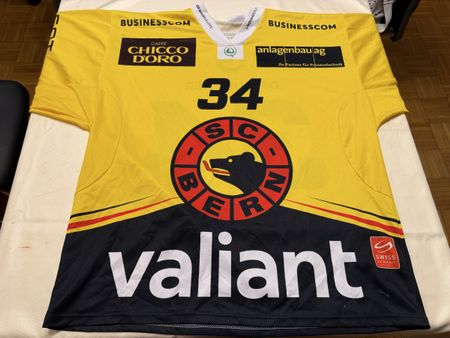 SC Bern Gameworntrikot Junioren Nummer 34 Grösse XL