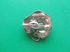 Art Nuveau Broche-USA um 1910-Sterlingsilber