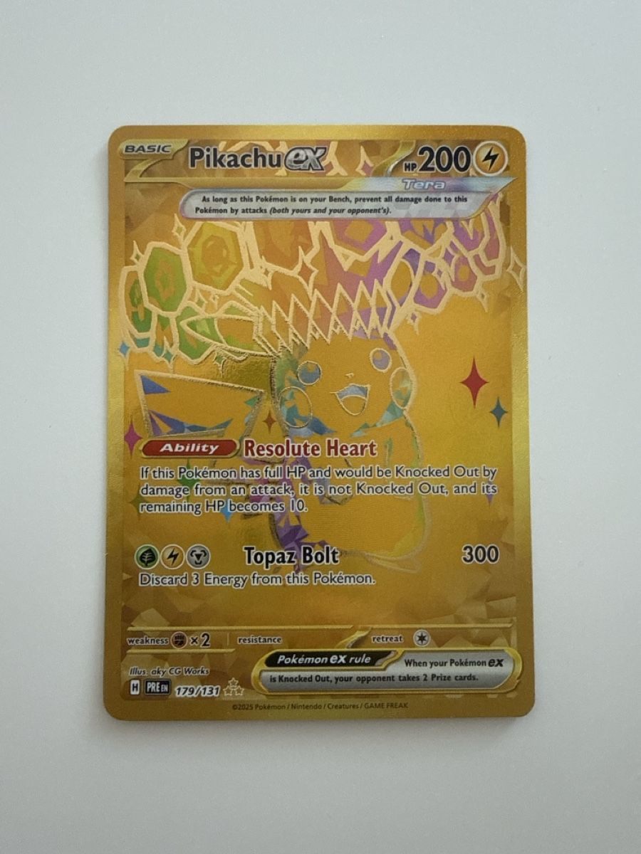 Pokémon Carte collezionabili: Pikachu EX from Prismatic Evolution 178/131 Gold – Nuovo (secondo la descrizione) da Prilly venduto da ell_t66r