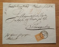 Nachnahme Neueneck - Schwarzenburg 1870