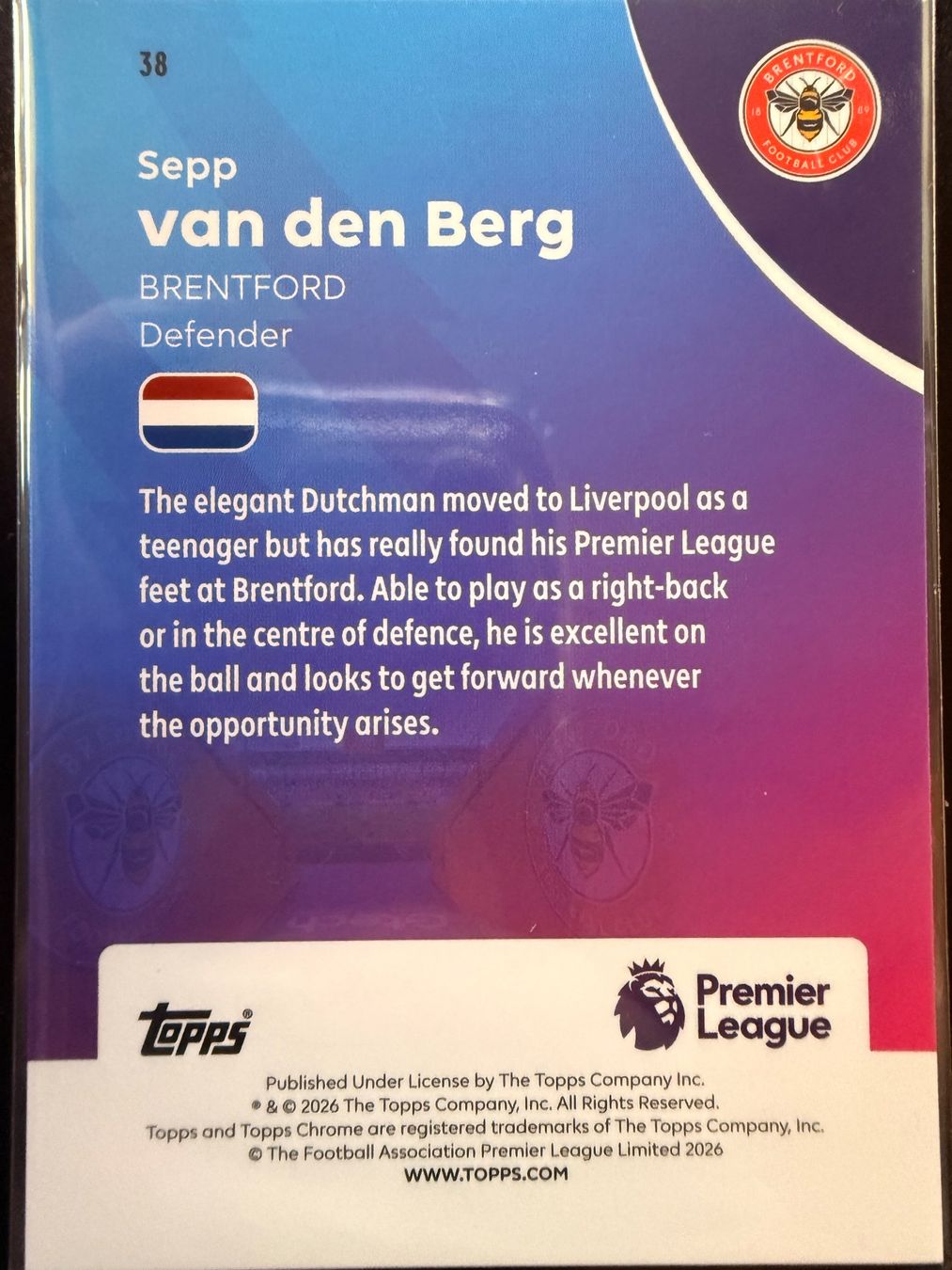 Topps Carte collezionabili: Topps Chrome PL 25/26 - Van den Berg - numbered /199 – Nuovo (secondo la descrizione) da Cheyres venduto da KeK04 1