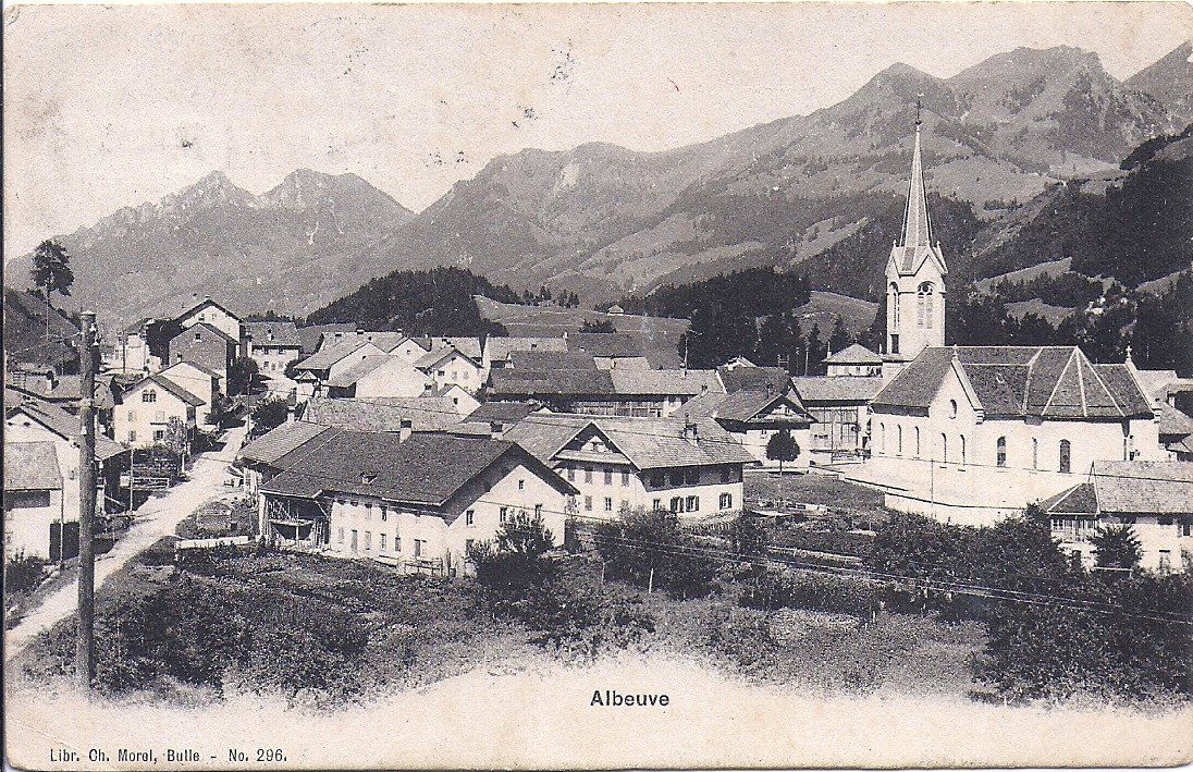 Cartoline postali: ALBEUVE, vue sur le village – Usato da Les Verrières venduto da Scampi0