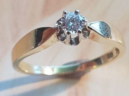 Anelli: Solitär - Verlobungsring mit 1 Brillant – Nuovo (secondo la descrizione) da Unterägeri venduto da Altgoldschmuck