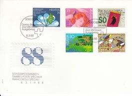 1988 758-62 Frauenverein Coiffeur Schlacht Näfels Luzern FDC