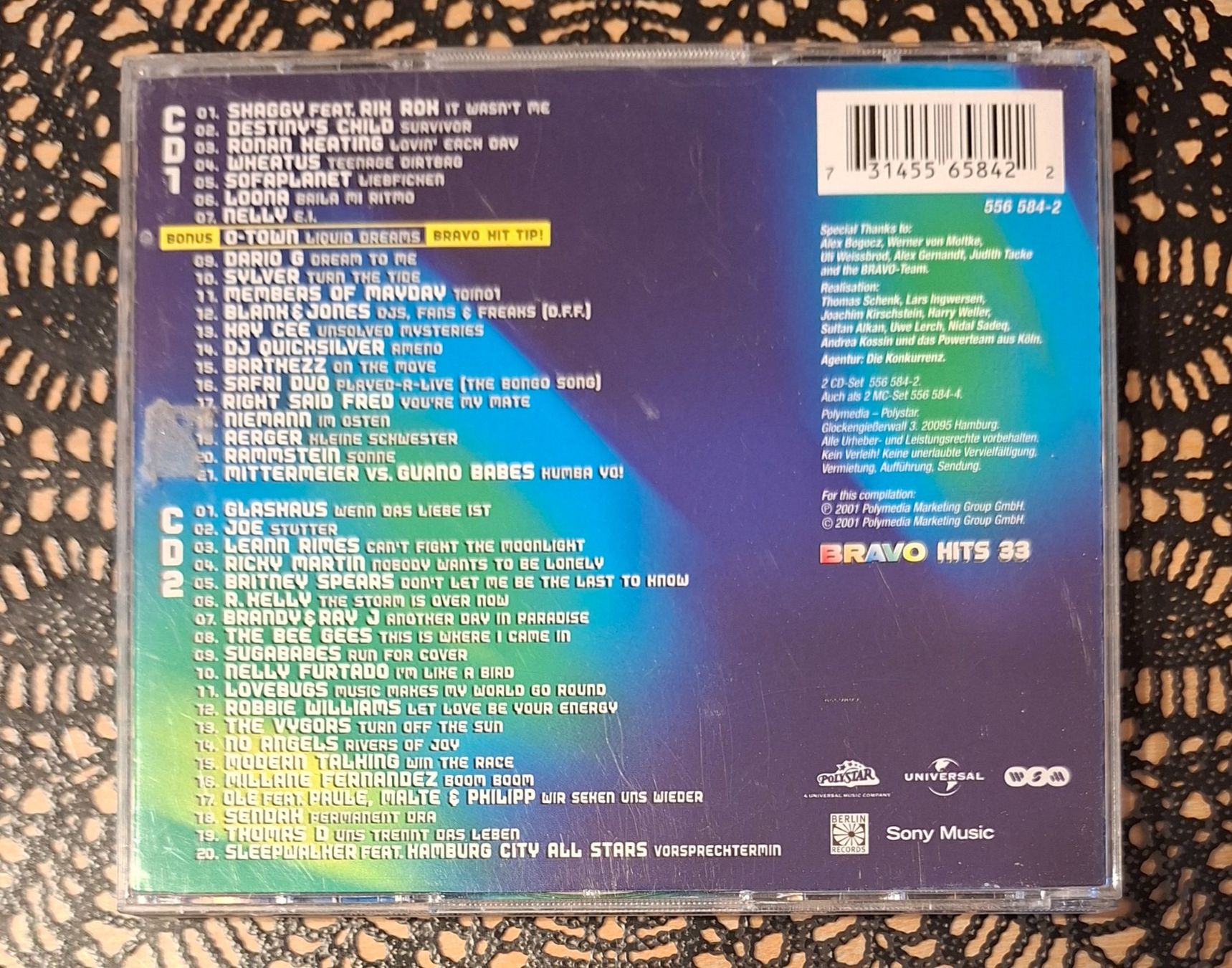 CD: Bravo Hits 33, Doppel CD, 2001, Hit Compilation, Sampler – Usato da Amriswil venduto da Celini3 1
