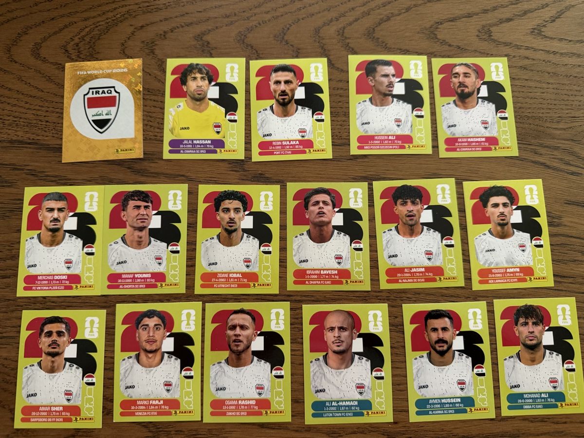 Panini Carte collezionabili: PANINI WM 2026 Bilder IRAK IRQ – Nuovo (secondo la descrizione) da Sennhof Winterthur venduto da bibo11