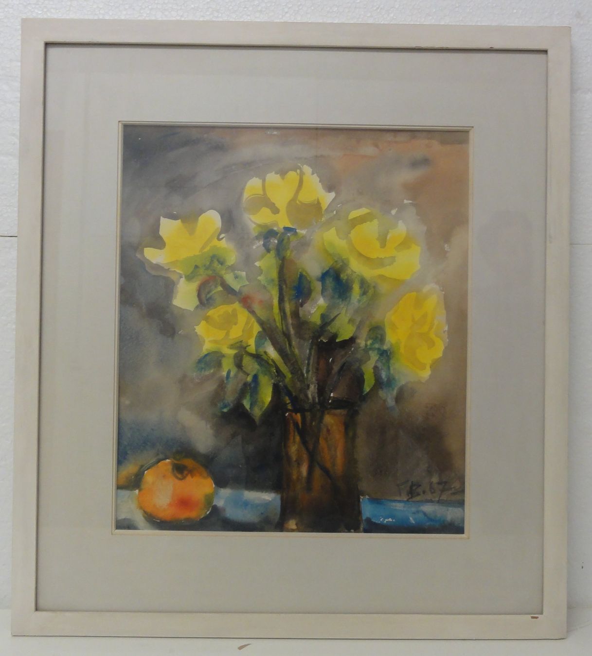 Poster & Bilder: Aquarell Rosenstrauss gerahmt – Gebraucht aus Illnau von chiara041