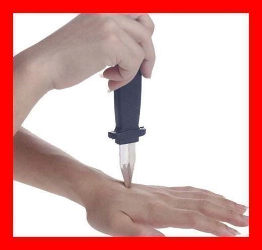 NHQZ Zaubertrick Messer Mit Einziehbarer Klinge - Lustiges Scherzmesser Für Partys & Streiche