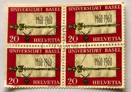 4er Block Nr.352 Stempelt Zürich 1960   