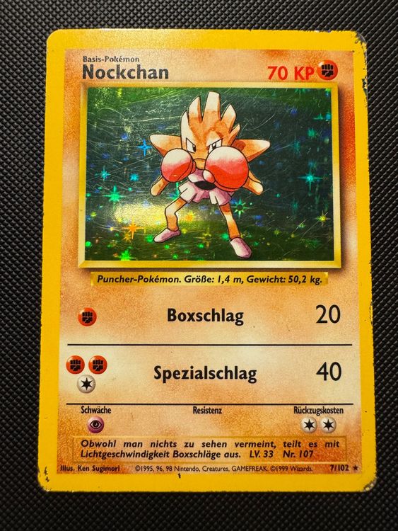 Pokemon Nockchan Holo 7/102 Base Set DE (Gebraucht) in Binz für CHF 4 ...
