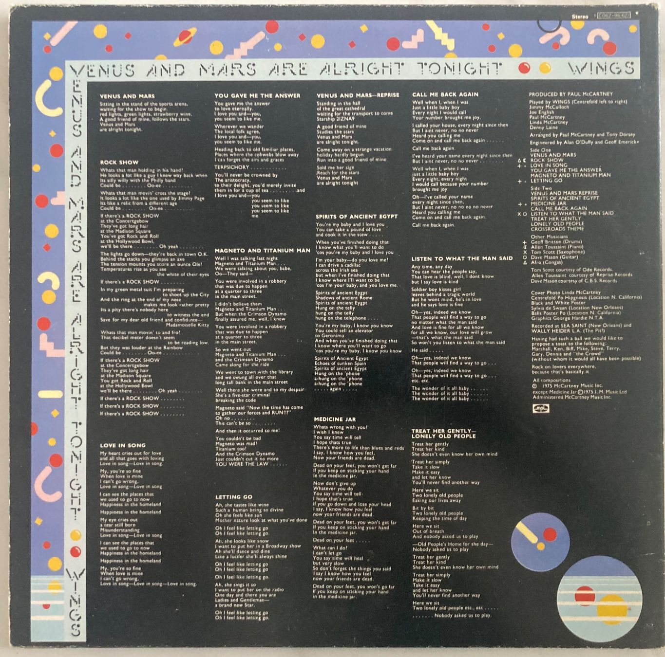 Dischi in vinile: WINGS / PAUL MCCARTHNEY - VENUS AND MARS – Usato da Poliez-Pittet venduto da Newtown-Records 1