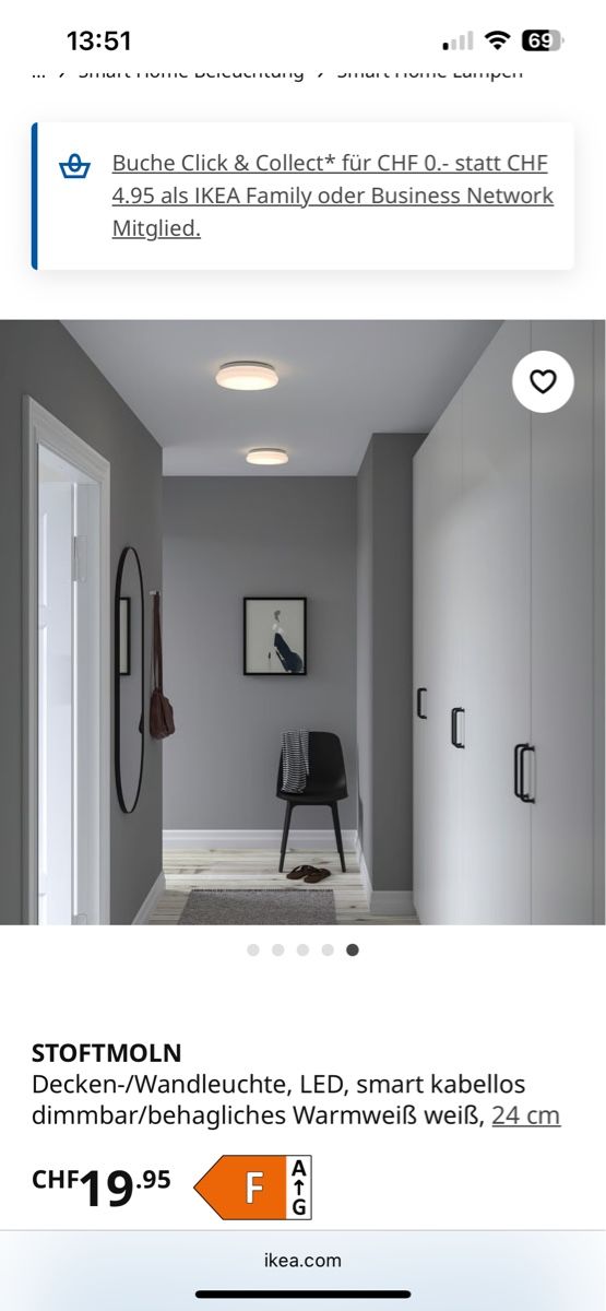 Ikea Lampadari & plafoniere: Deckenleuchte – Nuovo e nell'imballaggio originale da Sitterdorf venduto da bau_9lx5 1