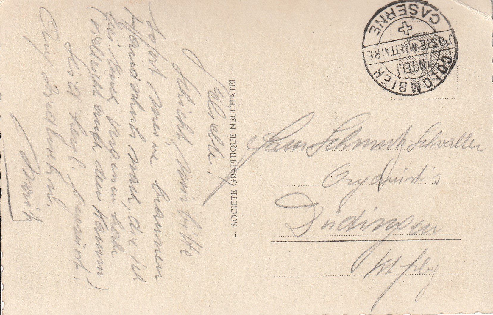 Cartoline postali: AK - Colombier - gelaufen mit Feldpost – Usato da Fribourg venduto da schnalla92 1
