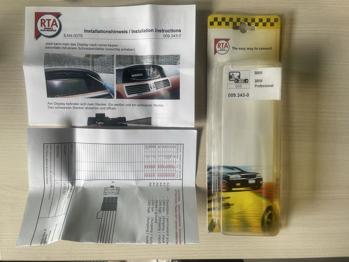 BMW Radios: Interface Module Autoradio TV/DVD Free - BMW PROFESSIONAL – Neu und originalverpackt aus Denges von Ricautomotive 3