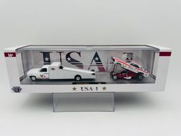 M2 Auto-Abschlepper Set Chevrolet C30+ Camaro Funny Car 1:64