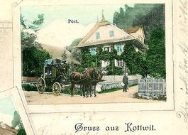 Kottwil LU 1902 Postbüro Postkutsche selten sehr gut erhalte